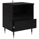 vidaXL Cabinet de chevet Chêne noir 40 x 35 x 50 cm Bois d'ingénierie