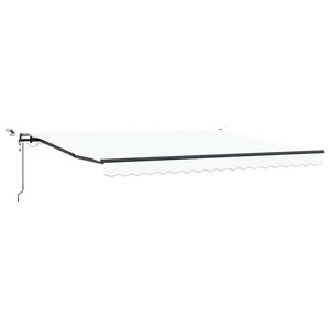 vidaXL Auvent Rétractable avec Blanc 400 × 300 cm tissu