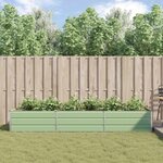 vidaXL Jardinière Vert pastel 195 x 100 x 45 cm Acier galvanisé