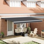 vidaXL Auvent rétractable automatique anthracite 450x300 cm