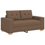 vidaXL Ensemble de canapés 2 pièces avec coussins marron