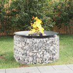 vidaXL Foyer en gabion Ø 100 cm fer galvanisé