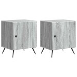 vidaXL Cabinet de chevet 2 Pièces Sonoma gris 43 x 34 5 x 50 cm