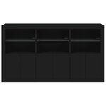 vidaXL Buffet avec lumières LED noir 181 5x37x100 cm