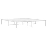 vidaXL Cadre de lit métal sans matelas blanc 183x213 cm