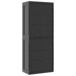 vidaXL Armoire de rangement d'extérieur noir 65x37x165 cm PP
