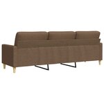 vidaXL Canapé à 3 places Marron 210 cm Tissu
