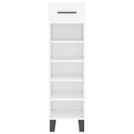 vidaXL Armoire à chaussure Blanc brillant 30x35x105 cm Bois ingénierie