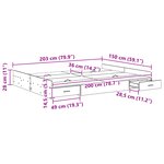 vidaXL Cadre de lit avec rangement Chêne sonoma 150 x 200 cm