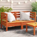 vidaXL Canapés d'angle de jardin 2 Pièces cire marron bois de pin massif