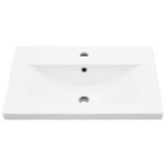 vidaXL Cabinet de lavabo Chêne noir 60 x 39 x 62 cm Bois d'ingénierie