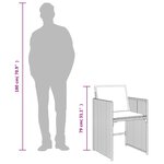 vidaXL Ensemble à manger de jardin coussins 17 Pièces résine tressée