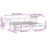 vidaXL Lit de jour avec gigogne et tiroirs sans matelas 80x200 cm