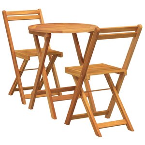 vidaXL Ensemble de salle à manger pour jardin 3 Pièces Huile Naturelle