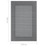 vidaXL Tapis d'extérieur Gris 120x180 cm PP