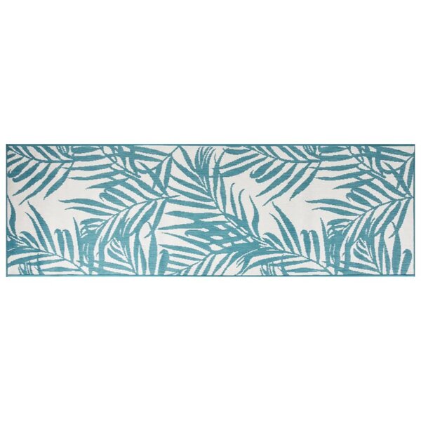 vidaXL Tapis d'extérieur aqua et blanc 80x250 cm design réversible