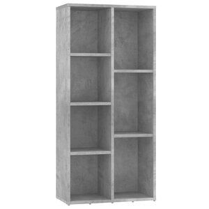 vidaXL Bibliothèque Gris béton 50x25x106 cm Bois d’ingénierie