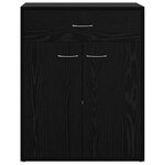 vidaXL Buffet avec tiroir Chêne noir 60 x 30 x 75 cm Bois d'ingénierie