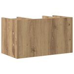 vidaXL Organisateur de bureau Chêne noir 44.5x24x25 cm Bois