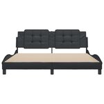 vidaXL Cadre de lit sans matelas Zadar noir 180x200 cm similicuir