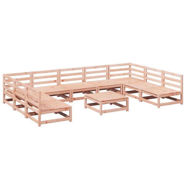 vidaXL Salon de jardin 10 Pièces bois massif sapin de douglas