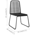 vidaXL Ensemble à manger de jardin 5 Pièces PVC résine tressée noir