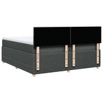 vidaXL Sommier à lattes de lit avec matelas Gris foncé 200x200cm Tissu