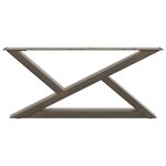 vidaXL Pieds de table basse 2 pièces Acier naturel 70 x (30-31 3) cm Acier