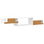 vidaXL Meuble TV mural Montage mural Blanc 150 x 28 x 26 cm