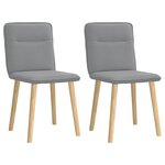 vidaXL Chaises à manger lot de 2 gris clair tissu