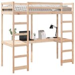 vidaXL Cadre de lit superposé sans matelas 80x200cm bois massif de pin