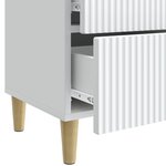vidaXL Cabinet de chevet Blanc 43 x 34 5 x 48 cm Bois d'ingénierie