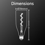 Ampoule led déco bouteille au verre ambré  culot e27  4w cons. (30w eq.)  350 lumens  lumière blanc chaud