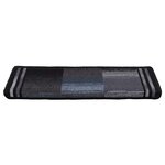 vidaXL Tapis d'escalier autoadhésifs 10 Pièces 65x21x4 cm Noir et gris