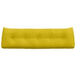 vidaXL Coussin de Dos Jaune 160 x 24 x 50 cm Velours