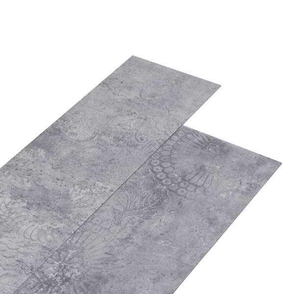 vidaXL Planches de plancher PVC non auto-adhésif 5 26m²2mm Gris ciment