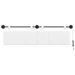 vidaXL Tête de lit suspendue Avec lumière LED Blanc Tissu