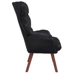 Chaise relaxante vidaXL Noir en faux cuir