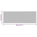 vidaXL Tapis rectangulaire gris 70x200 cm bambou