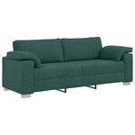 vidaXL Canapé 2 Pièces Vert foncé 219 x 80 x 82 cm tissu