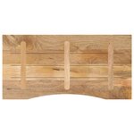 vidaXL Dessus de bureau avec courbe 120x50x2 5 cm manguier massif brut