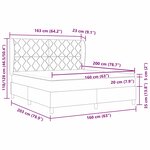 Lit à ressorts avec matelas vidaXL Marron foncé 160x200 cm Tissu