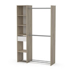 Dressing complet - CALIFORNIE - Chêne et Blanc - 118 x 39 5 x 183 cm - DEMEYERE