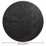 vidaXL Couverture de piscine Noir 455 cm PE