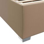 vidaXL Cadre de lit avec matelas Cappuccino 140 x 200 cm tissu