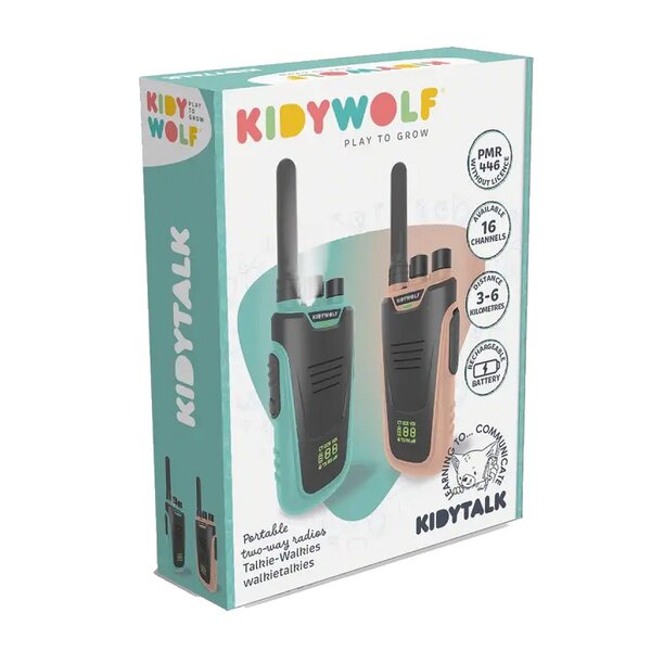 kidytalk - talkie walkie beige et cyan