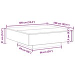 vidaXL Table basse Chêne artisanal 100 x 100 x 31 cm Bois d'ingénierie