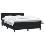 vidaXL Sommier à lattes de lit avec matelas noir 160x210 cm velours