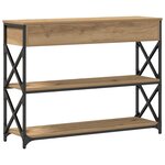 vidaXL Table Console avec tiroir chêne artisanal 100 x 28 x 75 cm