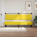 vidaXL Tête de lit suspendue Jaune clair Tissu en velours côtelé